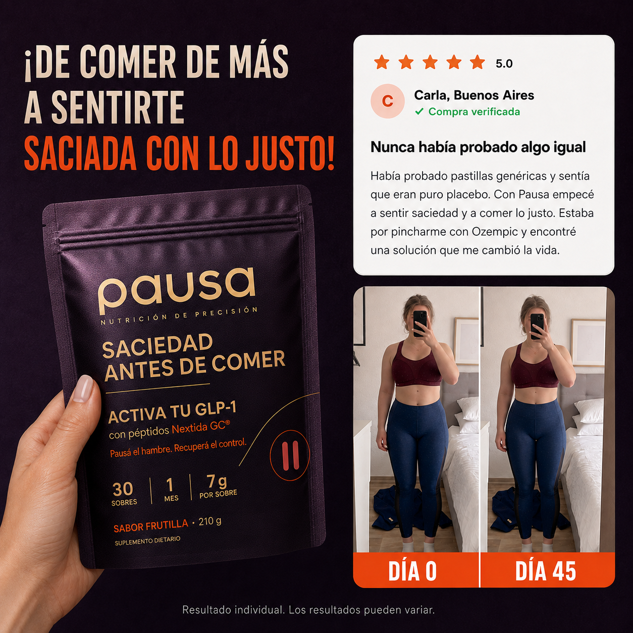 PAUSA® | Menos hambre mientras comés y menos antojos después de hacerlo