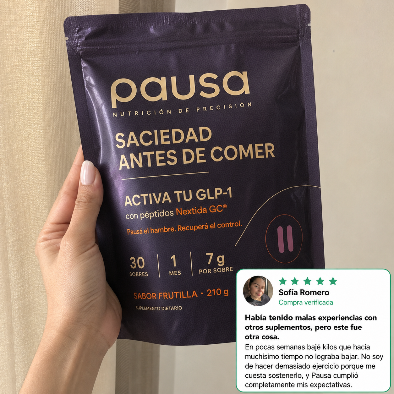 PAUSA® | Menos hambre mientras comés y menos antojos después de hacerlo