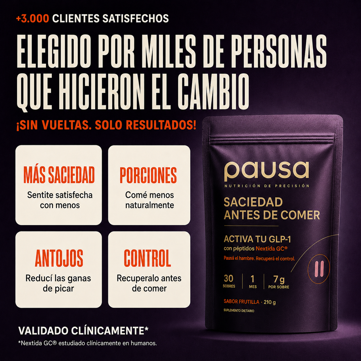 PAUSA® | Menos hambre mientras comés y menos antojos después de hacerlo